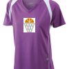  James & Nicholson Ladies' Running-T (paars/wit) Thumbnail
