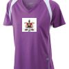  James & Nicholson Ladies' Running-T (paars/wit) Thumbnail