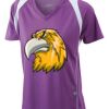  James & Nicholson Ladies' Running-T (paars/wit) Thumbnail