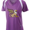  James & Nicholson Ladies' Running-T (paars/wit) Thumbnail