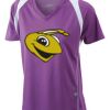  James & Nicholson Ladies' Running-T (paars/wit) Thumbnail