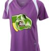  James & Nicholson Ladies' Running-T (paars/wit) Thumbnail