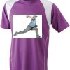  James & Nicholson Men's Running-T (paars/wit) Thumbnail