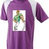  James & Nicholson Men's Running-T (paars/wit) Thumbnail